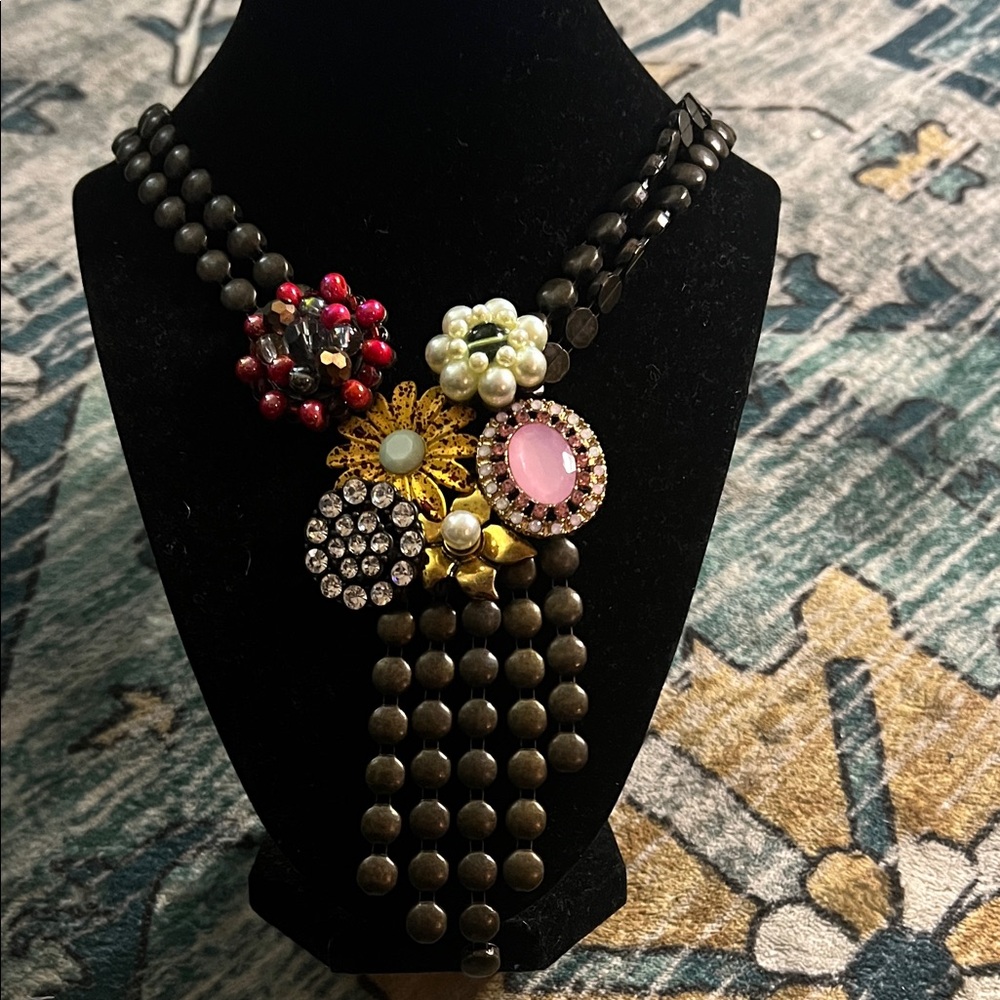 Plunder Elegant Multi-Color Statement Necklace - image 1